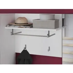 Předsíňový šatní panel Linus, bílý obraz