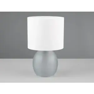 Stolní lampa Vela, šedé sklo obraz