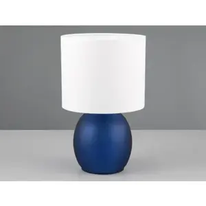 Stolní lampa Vela, modré sklo obraz