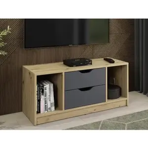 TV stolek Sten 100 cm, dub artisan/grafit obraz