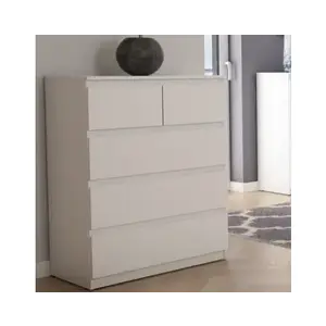 Komoda s 5 zásuvkami Carlos, bílá, 75 cm obraz