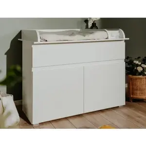 Skříňka s přebalovacím pultem Image, bílá obraz