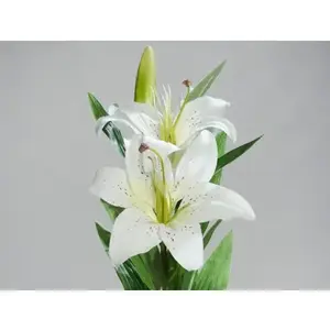 Umělá květina Lilie 78 cm, krémová obraz