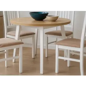 Kulatý jídelní stůl Norveg 100 cm, dub artisan/bílý obraz