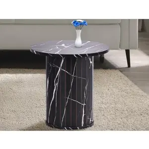 Kulatý odkládací stolek Treviso, 40 cm, černý mramor obraz
