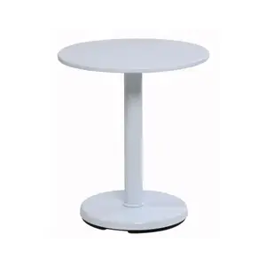 Kulatý odkládací stolek Henrik, 42 cm, leskle bílý obraz