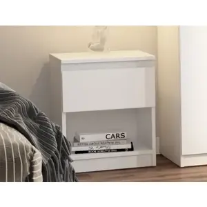 Skříňka/noční stolek Carlos 40 cm, bílý obraz