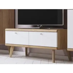 TV stolek Primo, dub riviera/bílý obraz