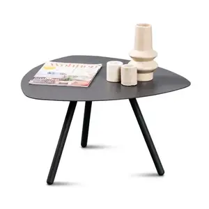 Stolek Mira, průměr 60 cm, antracitový obraz