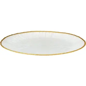 Dezertní talíř Dia 21 cm, bílá/zlatá obraz