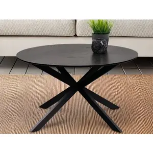 Kulatý konferenční stolek Paul, 48 cm, černý jasan obraz
