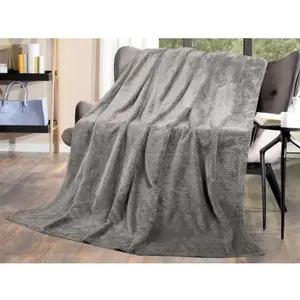 Flanelová deka Cashmere Dots 220x240 cm, šedá obraz