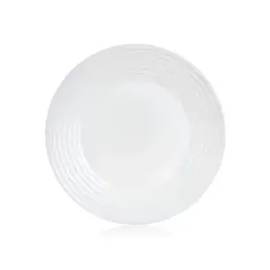 Mělký talíř Harena 25 cm, bílé sklo obraz