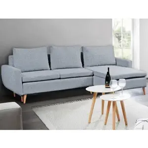 Rohová sedací souprava Enjoy, béžovo-modrá tkanina obraz