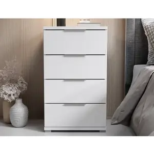 Noční stolek/skříňka se 4 zásuvkami Smilla, výška 79 cm, bílý obraz