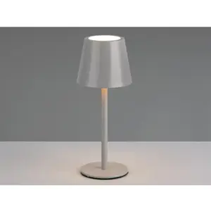 Nabíjecí LED stolní lampička Diaz, šedá obraz