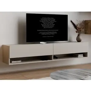 Závěsná TV skříňka Asko Living, 180 cm, béžová kašmír obraz