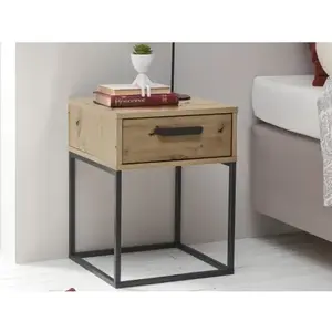 Noční stolek s 1 zásuvkou Suna, dub artisan obraz