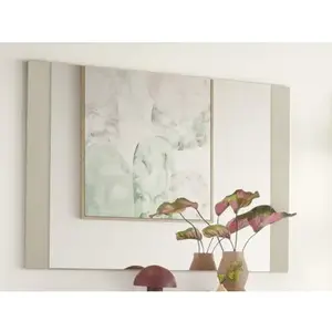 Zrcadlo na stěnu Lima 100x70 cm, béžová kašmír obraz