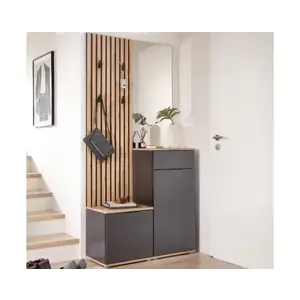 Předsíňová stěna Simple, dub artisan/antracit obraz