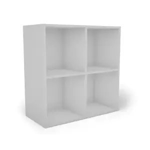 Nástěnný regál se 4 přihrádkami Jerry, bílý obraz