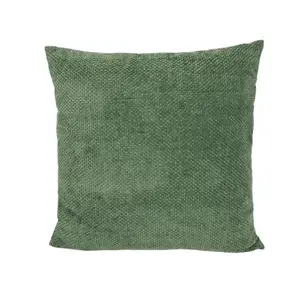 Dekorační polštář Chenille Cross 45x45 cm, zelená obraz