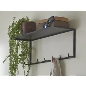 Nástěnný šatní panel Sidney, černý obraz
