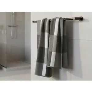 Osuška Pantone Karo 70x140 cm, šedá obraz