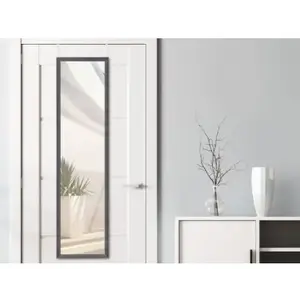 Závěsné zrcadlo na dveře Bea 30x120 cm, černé obraz