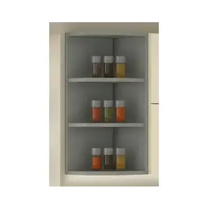 Horní rohový kuchyňský regál Karmen 30GZAK, 30 cm, šedý obraz
