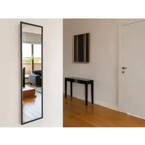 Nástěnné zrcadlo Nadine 33, 5x125 cm, černo-zlaté, perlový dekor obraz