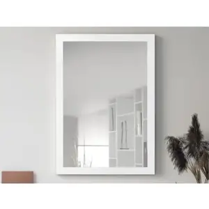 Nástěnné zrcadlo Thea 48x68 cm, bílé obraz