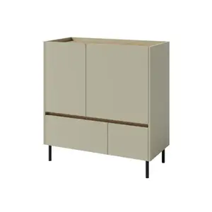 Komoda se zásuvkami Lucky, 95 cm, eukalyptově zelená/baltský dub obraz