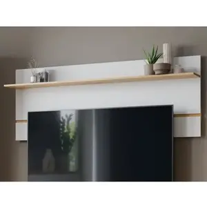 Nástěnný panel s policí Foggia 188 cm, dub artisan/bílá obraz