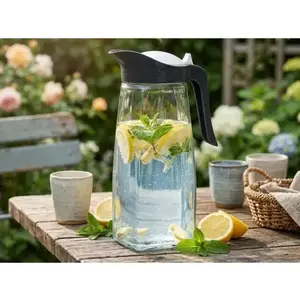 Skleněný džbán Excellent 1, 5 l, bílá/šedá obraz