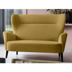 Dvoumístní pohovka Next, žlutá látka obraz
