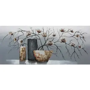 Ručně malovaný obraz Dekorativní zátiší 140x60 cm, olejomalba obraz