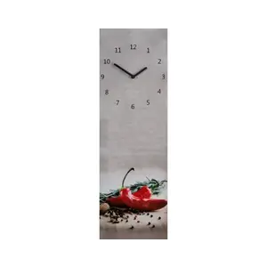 Nástěnné hodiny Papriky, 20x60 cm obraz