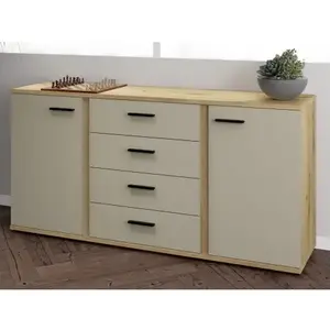 Komoda se zásuvkami Kanada, 170 cm, dub artisan/kašmírová béžová obraz