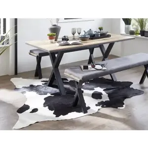 Imitace kravské kůže černobílá, 120x150 cm obraz