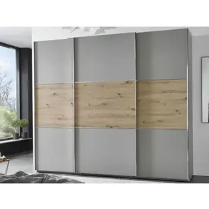 Šatní skříň Indiana A, 250 cm, šedá sahara/dub artisan obraz