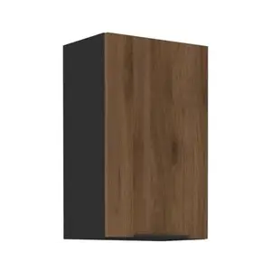 Horní kuchyňská skříňka Monza, 45 cm, ořech/černá obraz