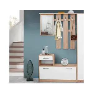 Předsíňová stěna dub/bílá obraz