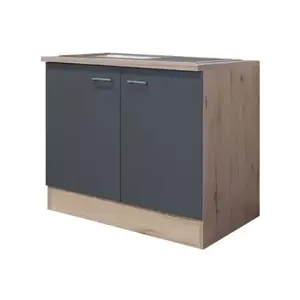 Kuchyňská skříňka s dřezem Tiago, dub san remošedá, šířka 100 cm obraz