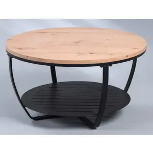 Kulatý konferenční stolek Palermo 80 cm, dub artisan obraz