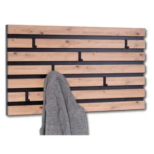 Věšák na zeď Tip, dub artisan/černý obraz