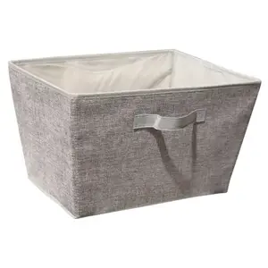 Úložný box 30x30x30 cm, světle šedý textil obraz