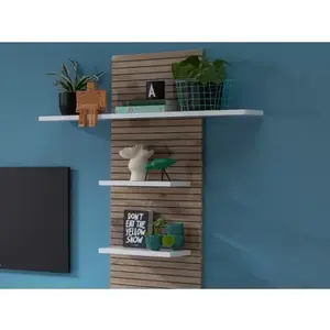 Nástěnný panel s policemi Rovigo 70 cm, dub nox/bílá obraz