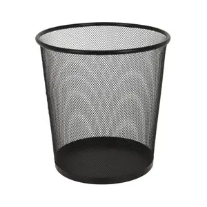 Odpadkový koš na papír 28 cm, černý kov obraz