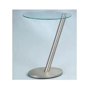 Odkládací stolek Onda, kov/čiré sklo obraz